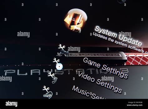 A Sony Playstation 3 Ps3 Menu Highlighting The System Update Option