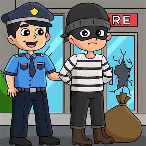 Police Officer Arresting Someone Clipart