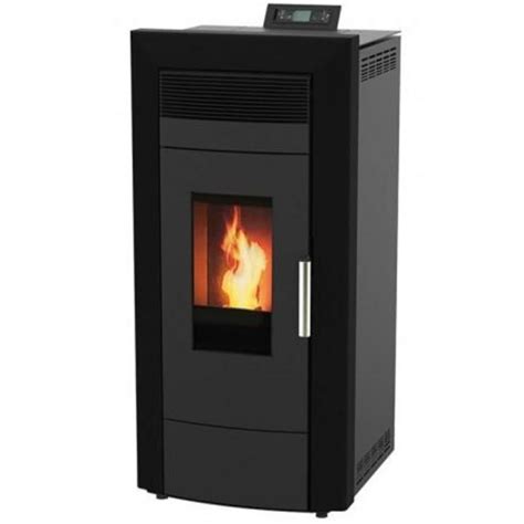 Pellet Stove With Back Boiler Alfa Plam Commo Black Kw Top