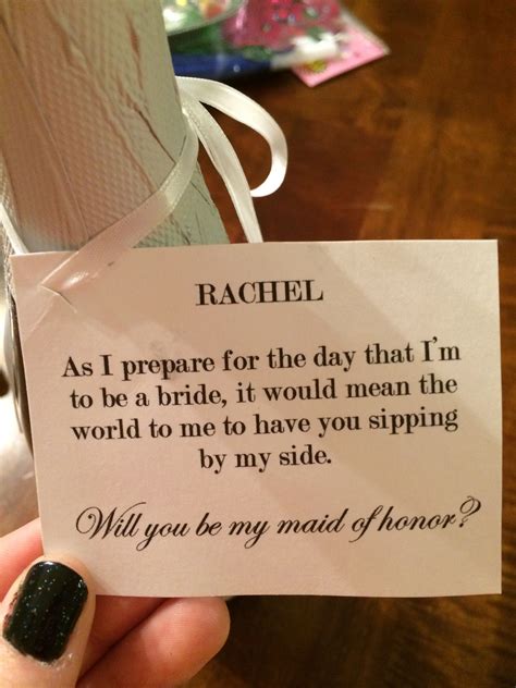 Cute And Sweet Maid Of Honor Proposal Maid Of Honor Bridesmaid