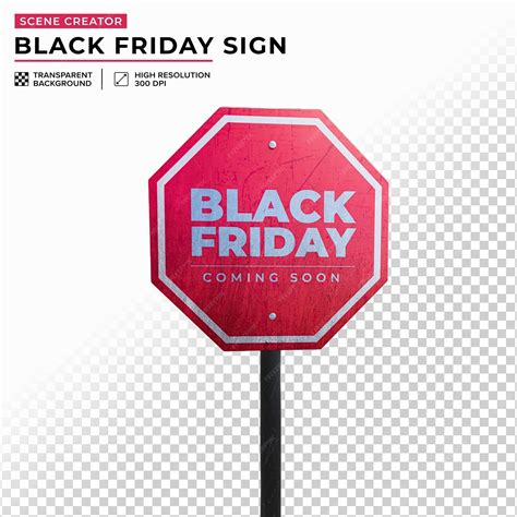 Premium PSD | Red black friday alert sign forward view coming soon for ...