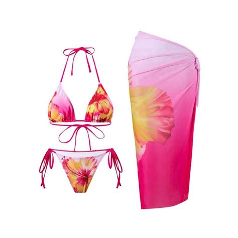 UTSJKR Women S Piece Swimsuit Floral Halter Triangle String Bikini