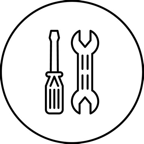 Screwdriver And Wrench Vector Icon Vector Art At Vecteezy