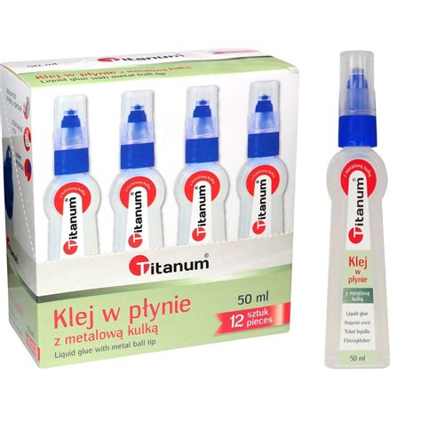 Klej w płynie Titanum z metalową kulka 50ml Sklep Wszystko Dla Biura