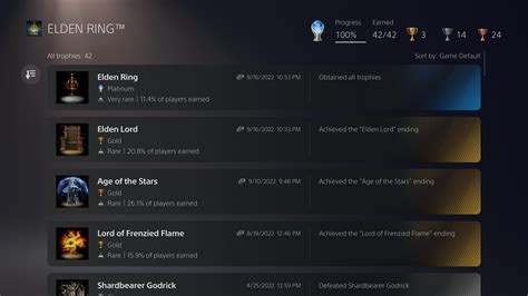 [Elden Ring] my 5th platinum trophy! : r/Trophies