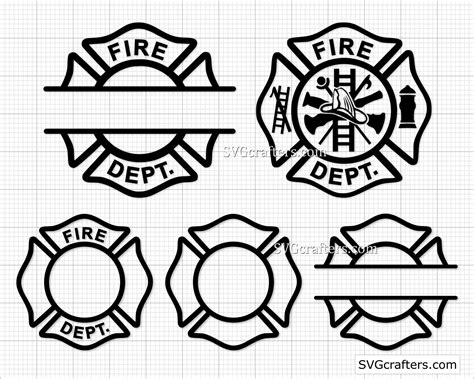 Fire Dept Svg Firefighter Svg Maltese Cross Svg Fireman Etsy