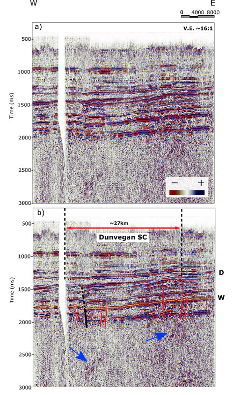 A Uninterpreted And B Interpreted Seismic Profile For Lithoprobe