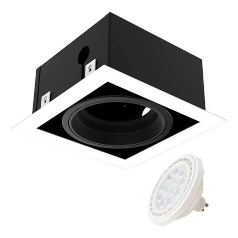 LUZ DESING Embutido Cardanico 1 Luz Blanco Con Lampara Led Ar111