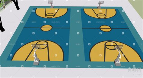 【篮球场su模型】 现代su80无有篮球场su模型下载 Id2108870 免费su模型库 青模su模型网
