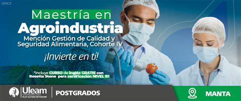 Maestría en Agroindustria Dirección de Postgrado Cooperación y