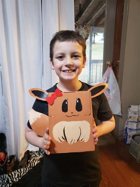 Craft Your Own Eevee Pokemon Valentine Box