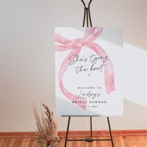 Tieing The Knot Bridal Shower Sign Etsy