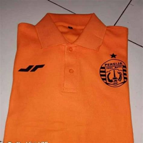 Jual Kaos Polo Baju Kerah Distro PERSiJA OREN Jakarta Jakmania Polos