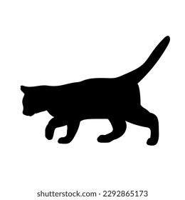 Cat Silhouette Vector Going Side View Stock Vector (Royalty Free ...