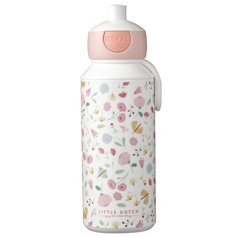 Mepal Drinking Bottle Pop Up Campus 400ml Flowers Butterflies