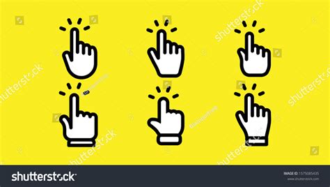 Hand Clicking Icons Collection Set Of Finger Royalty Free Stock