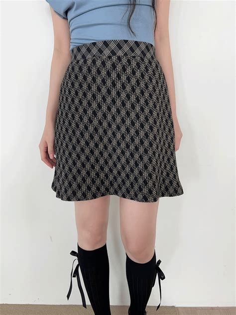 Geek Midi Check Skirt 2color