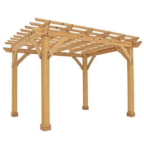 Yardistry 10 Ft X 12 Ft Meridian Pergola With Natural Cedar Stain