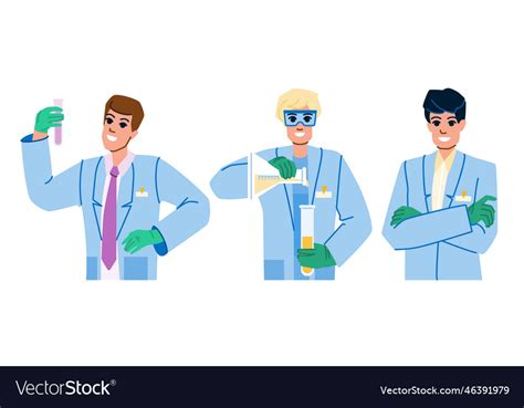 Scientist Man Royalty Free Vector Image VectorStock