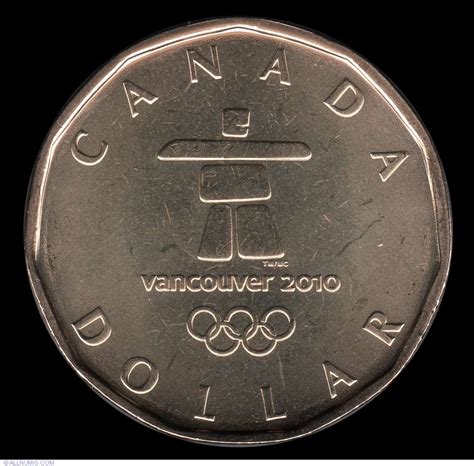 1 Dollar 2010 Olympic Games Vancouver Commemorative Olympic