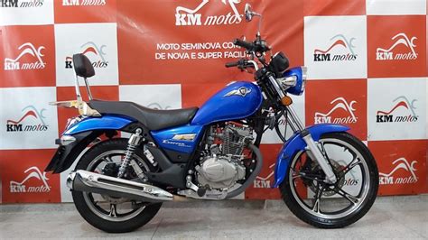 Haojue Chopper Road Azul Km Motos Sua Loja De Motos Semi Novas