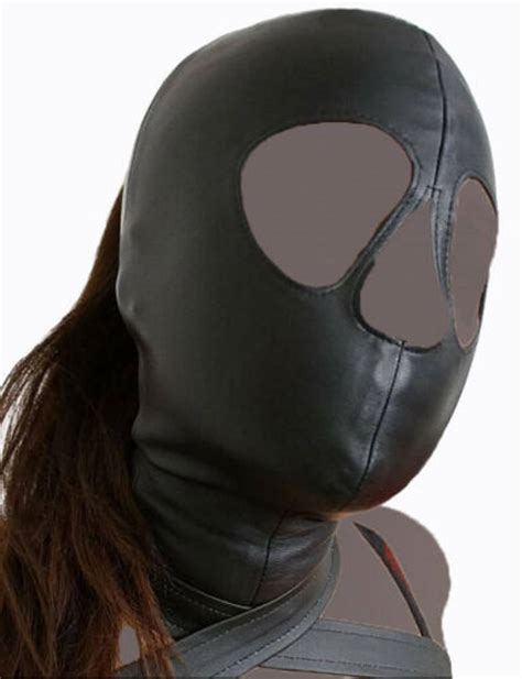 Slave Mask Original Genuine Leather Suffocating Hood Cosplay Etsy