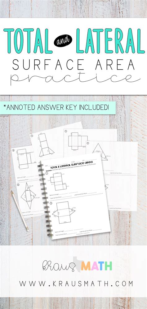 Surface Area Worksheet With Nets