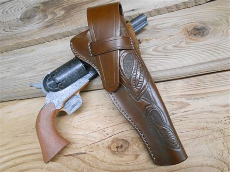 Colt Dragoon Holster – Half-Flap Style [SL-2231] - Swede's Leatherworks