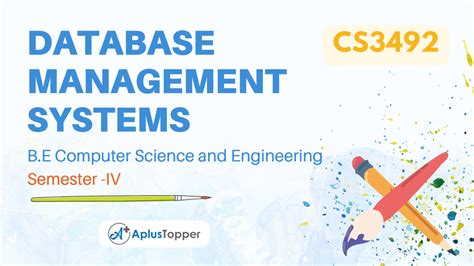 Cs Database Management Systems Syllabus Regulation Anna