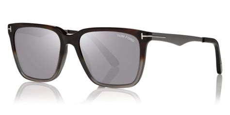 Tom Ford™ Ft0862 F Garrett 56c 56 Havana And Gray With Palladium Sunglasses