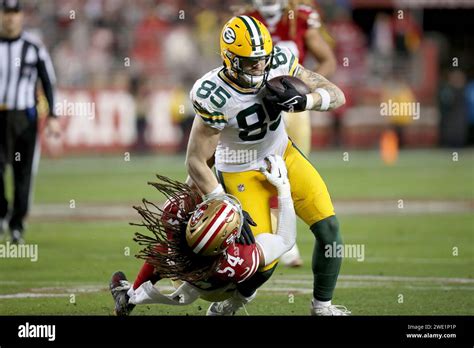 Green Bay Packers Tight End Tucker Kraft 85 Is Tackled By San