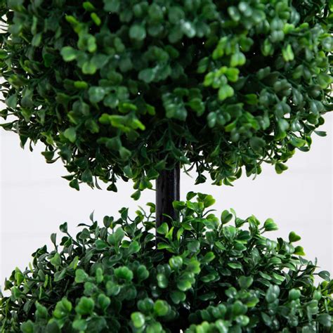 3 Boxwood Triple Ball Topiary Artificial Tree Indooroutdoor Nearly Natural