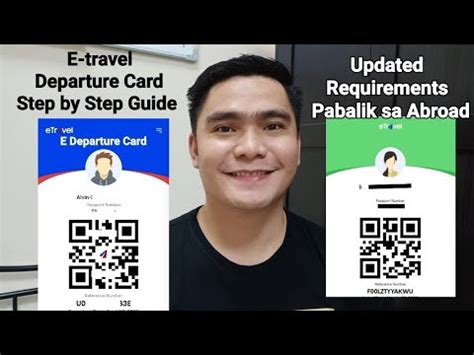 E Travel Departure Card Registration Step By Step Guide Etravel Gov