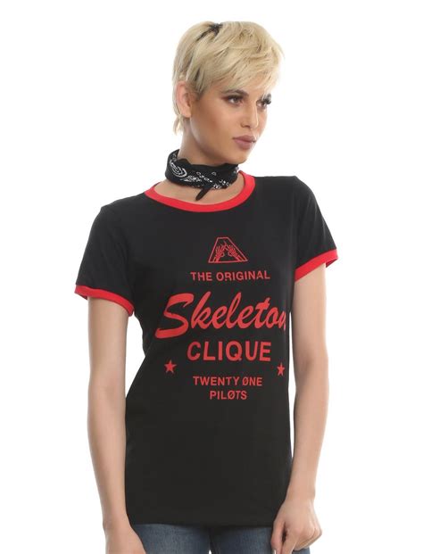 Twenty One Pilots Original Skeleton Clique Girls Ringer T Shirt Hot Topic