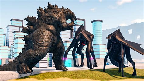 Legendary Godzilla Vs Female Muto And Male Muto Roblox Kaiju Universe