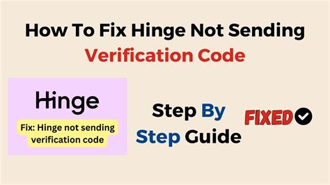 How To Fix Hinge Not Sending Verification Code Youtube