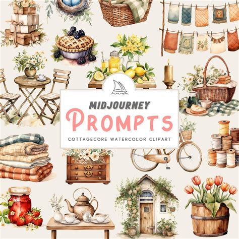 Midjourney Prompts For Cottagecore Cliparts Ai Prompt Watercolor