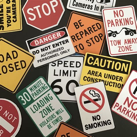 Road Signs / Building Signs Sticker Pack Random Mix - Etsy