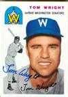 Tom Wright Autographed Topps Archive Baseball Card Washington