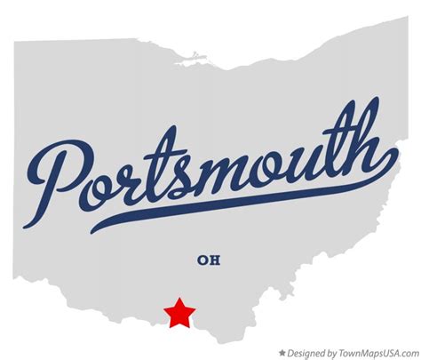 Map of Portsmouth, OH, Ohio