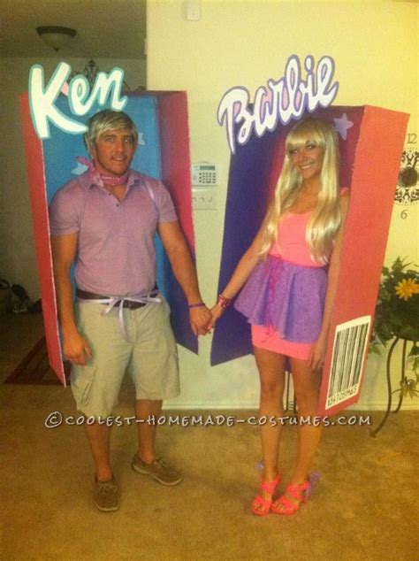 Hands Free Barbie And Ken In A Box Couple Costume This Website Is The Pinterest Of Costumes