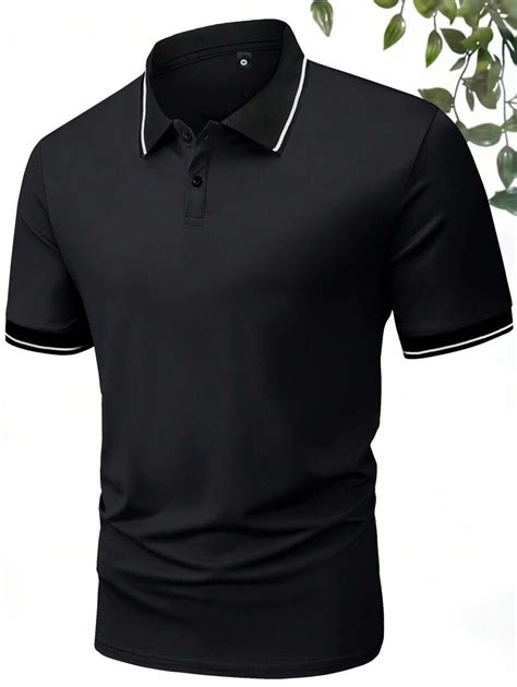 2pcsset Summer New Mens Solid Color Short Sleeve Polo Shirt Regular Collar Business Paul Shirt