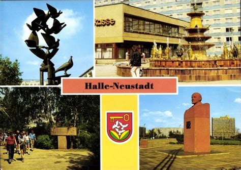 Wappen Ansichtskarte Postkarte Halle Neustadt Akpool De