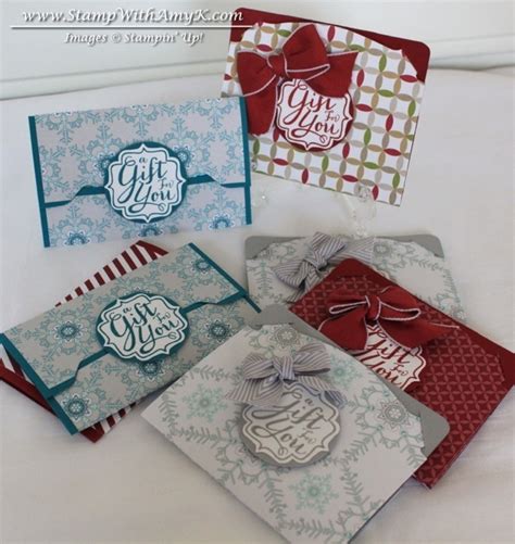 Gift Card Envelopes Pop N Cuts Gift Card Holders Stampin Up