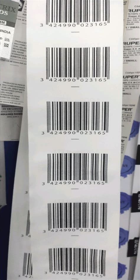 White Base Taffeta Printed Barcode Label For Used For Garments At Rs