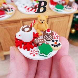 Miniature Hot Cocoa And Cookies Miniature Christmas Cookies Dollhouse Christmas Cookies