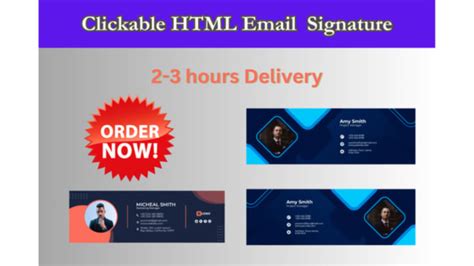 Make Clickable Html Email Signature For Gmail Outlook By Ifhammfm