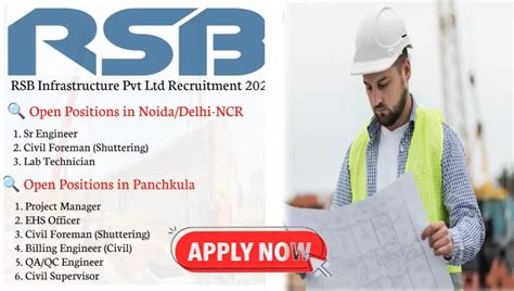 Rsb Infrastructure Pvt Ltd Hiring 2024 Civil Engineer Jobs Civil