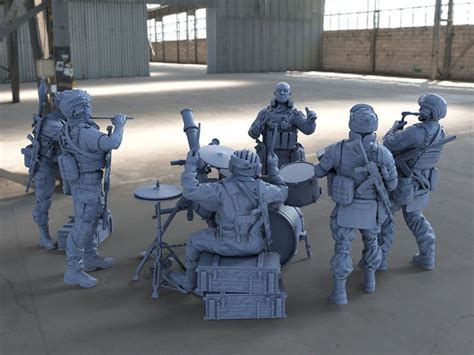 Миниатюра "МУЗЫКАНТЫ", 6 фигурок, смола, 1/35, 51 мм купить на OZON по ...