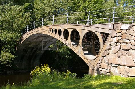 Small Metal Bridge Over A River By Ronyzmbow Vectors And Illustrations